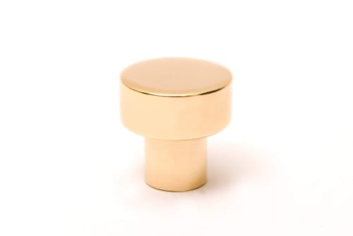 Dot 18 Polished Brass Knob | Hardware by Windborne Studios
