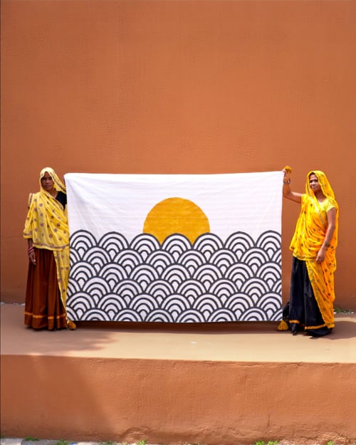 Making Waves Kantha Throw | Linens & Bedding by CQC LA