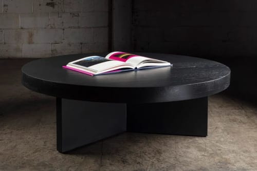 Ebonized Round Coffee Table | Tables by NO AGE FURNITURE STUDIO
