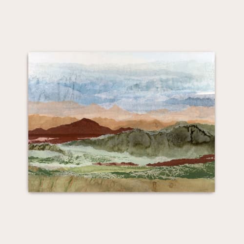 Plateau Mirage Art Print - Abstract Desert Landscape | Prints in Paintings by Lara Eckerman Art