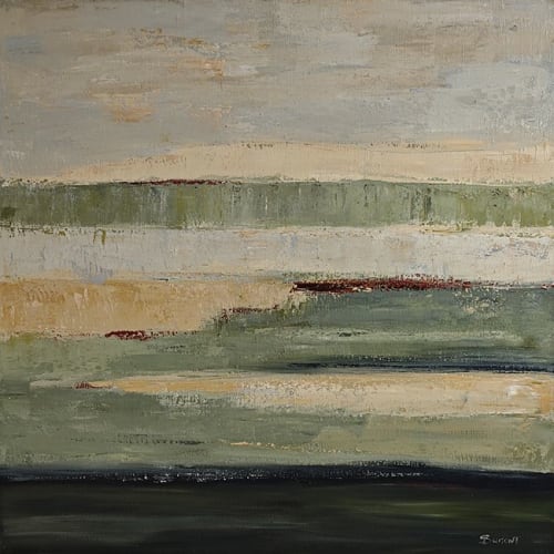 Terres de lumière- paysage abstrait | Oil And Acrylic Painting in Paintings by Sophie DUMONT.