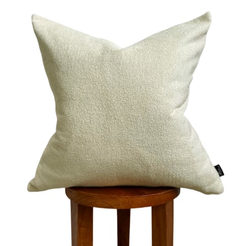 Cream Sherpa Pillow Cover, 18" | Pillows by Busa Designs