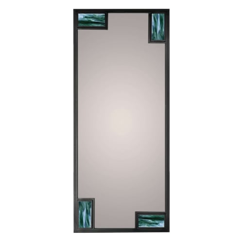 Contemporary Full Length Mirror With Stained Glass | Decorative Objects by Sand & Iron