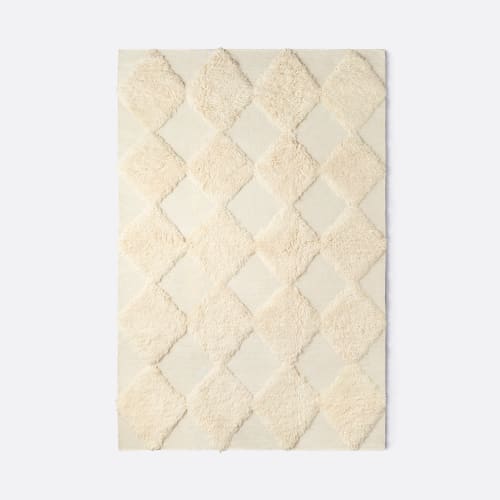 Chess Rya White Rug | Work by District Loom