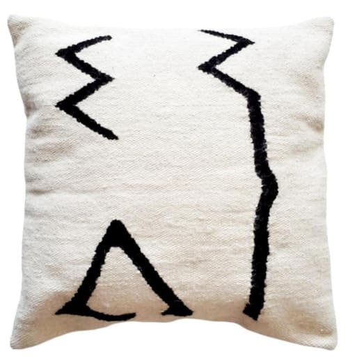 Zella Handwoven Wool Decorative Throw Pillow Cover | Pillows by Mumo Toronto Inc