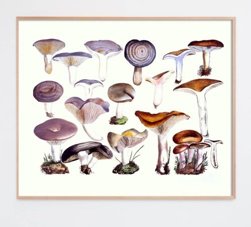 Mushroom Decor, Mushroom Art Print, Kitchen Art, Foodie Art | Prints by Capricorn Press