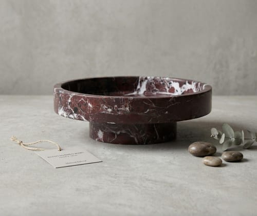 Rosso Levanto Marble Bowl | Water Fixtures by AYMARBLEDESIGN LLC