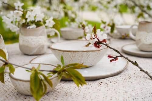 Open Leaf bowl - white matte | Dinnerware by Laima Ceramics