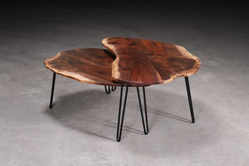Walnut Nesting Table Set | Tables by Urban Lumber Co.
