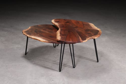 Walnut Nesting Table Set
