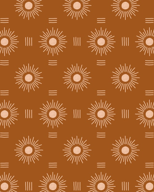 Sun Rays Contact Paper - Rust & Peach | Wallpaper by Samantha Santana Wallpaper & Home