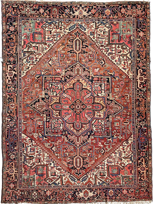 HEART-WRENCHINGLY Beautiful Clay & Terracotta Antique Karaja | Area Rug in Rugs by The Loom House