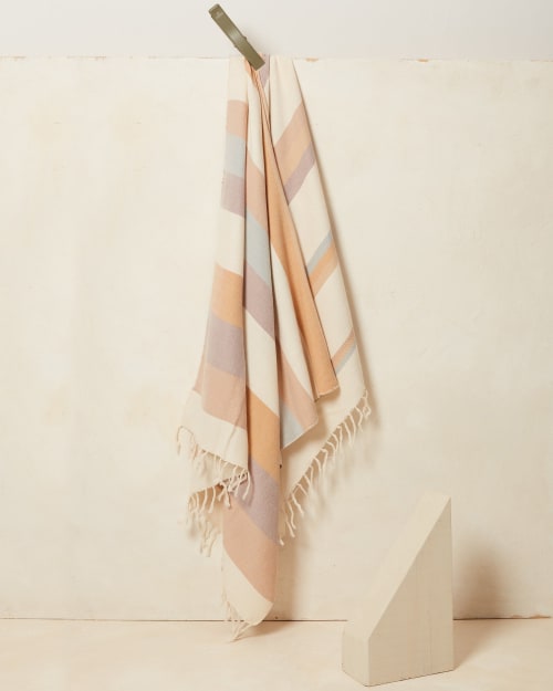 Fruit Stripe Bath Towel - Pear | Textiles by MINNA
