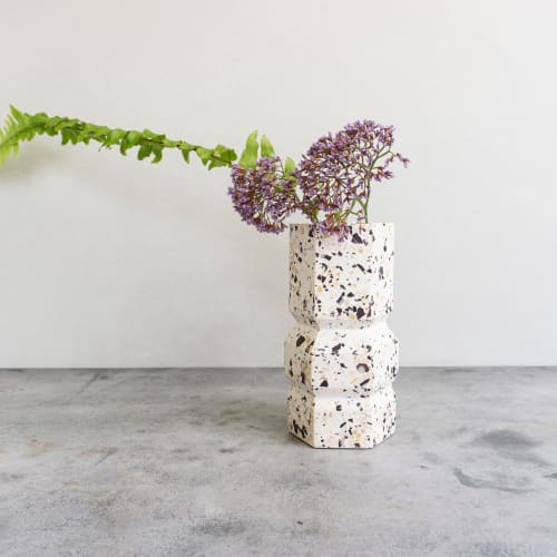 Vase Hexad 03 - Neutral Terrazzo | Vases & Vessels by Tropico Studio