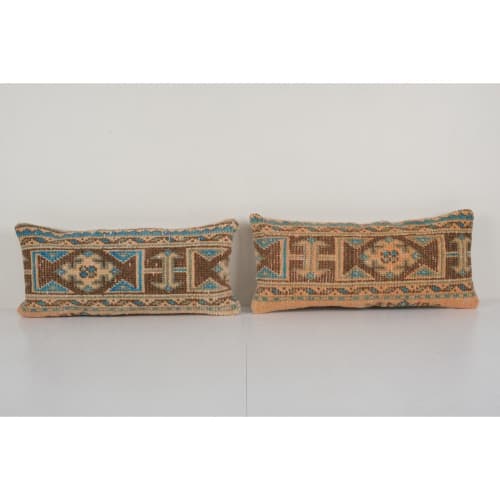 Set Anatolian Lumbar Rug Pillow, Ethnic Pillow Cover, Ethnic | Pillows by Vintage Pillows Store
