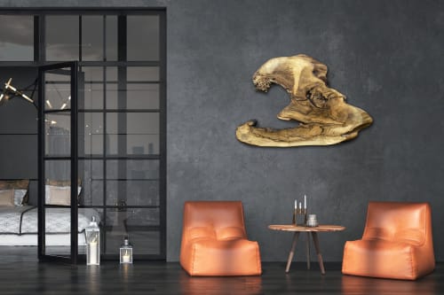 English Walnut Live Edge Wood Wall Decor or Headboard | Wall Sculpture in Wall Hangings by Carlberg Design