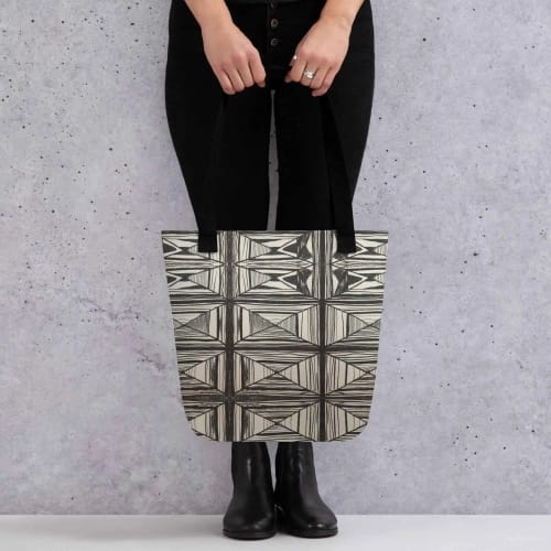 Tote Bag - Deception - Geometric Op Art | Work by Eman's Gallery