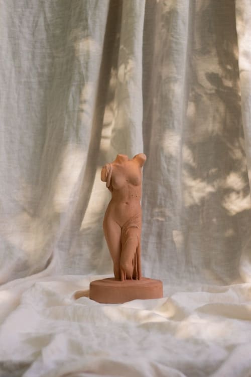 Female Torso Sculpture- Terra Cotta | Sculptures by dellsculpture
