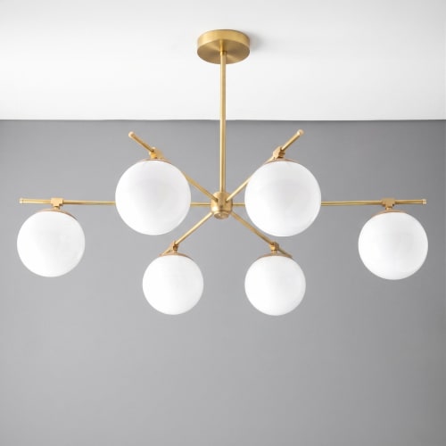 Neckless Globe - Art Deco Chandelier - Model No. 4934 | Chandeliers by Peared Creation