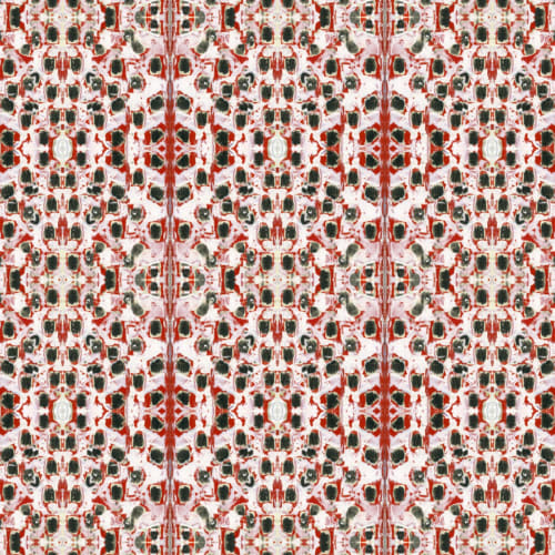 Solomon's Song, Cinnabar | Fabric in Linens & Bedding by Philomela Textiles & Wallpaper