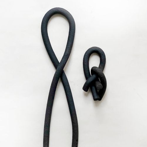 Clay Object 80- Loop and Knot set (Dark Brown) | Sculptures by OBJECT-MATTER / O-M ceramics