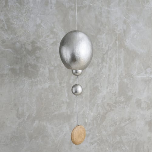 Nickel Hanging Bell Ovoid | Decorative Objects by The Collective