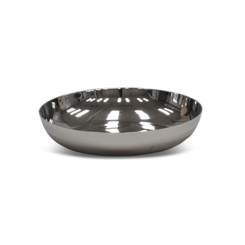 Modern Small Plate In Stainless Steel | Dinnerware by Tina Frey