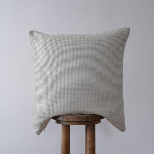 Open Basketweave Linen Pillow 24x24 | Pillows by Vantage Design