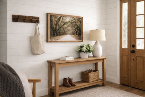 Live Oak Trees and Spanish Moss Roadway Rustic Farmhouse Art | Photography by PIPA Designs