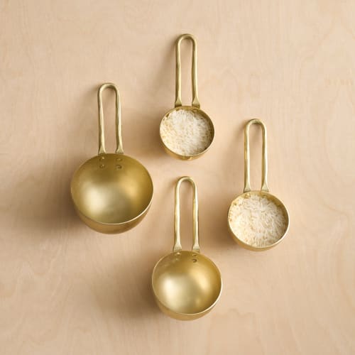 Forge Brass Measuring Scoops - Set of 4 | Spoon in Utensils by The Collective