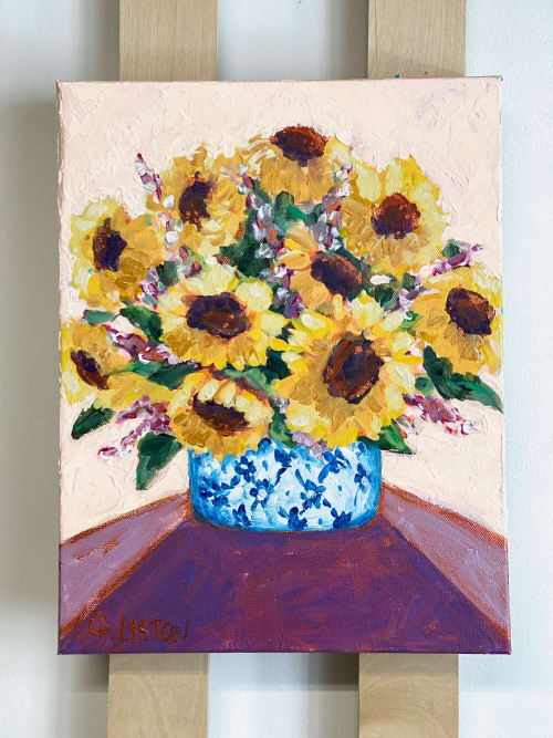 Custom Flower Bouquet Commission | Paintings by JoAnna Liston | Lily Field Studio