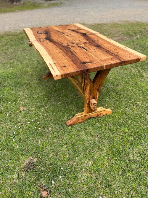 Bookmatched spaulted hickory dinning table! | Dining Table in Tables by Pelican State Woodworks