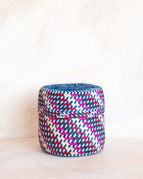 Small Oaxacan Woven Basket - Multi | Storage Basket in Storage by MINNA