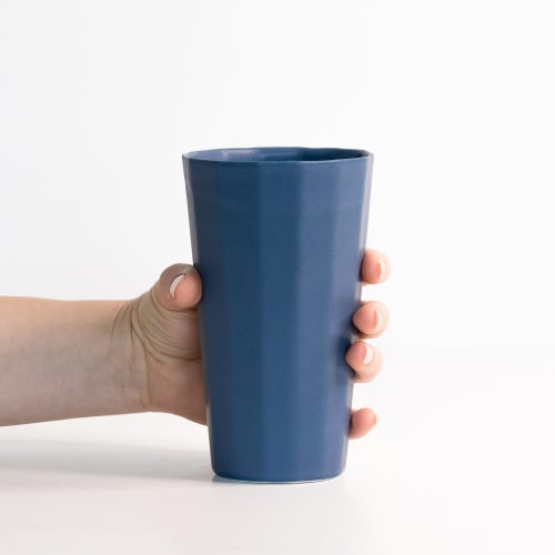 Handmade Porcelain Pint Cup | Drinkware by The Bright Angle