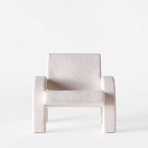 Arco Lounge Chair Boucle White | Work by District Loom