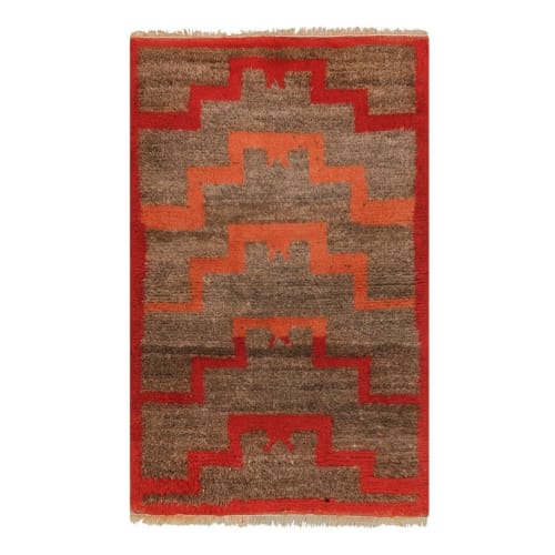 Vintage Organic Wool Turkish Tulu Rug - Designer Carpet | Rugs by Vintage Pillows Store