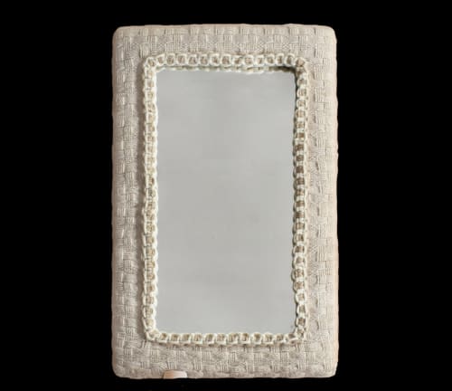 Handwoven Boho Rustic Frame Modern Statement Mirror for Living Room, Bedroom & Christmas Gift | Decorative Objects by Swiflo