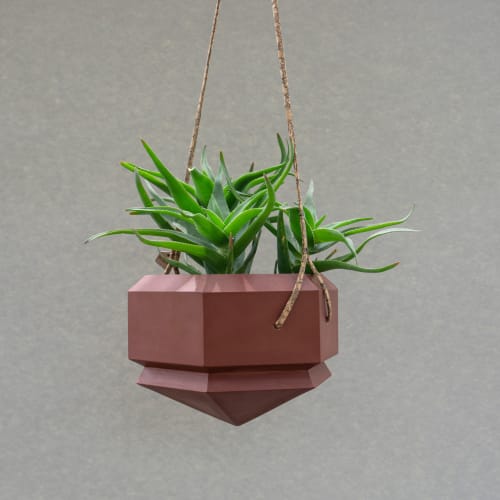 Hanging Planter Large - Barn Red | Vases & Vessels by Tropico Studio