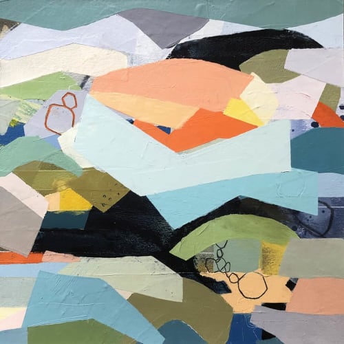 Sharp Edges Three | Mixed Media in Paintings by Kathy Ferguson Art