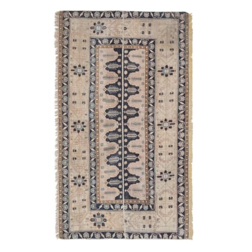 Distressed Tree of Life Pattern Turkish Karapinar Rug | Rugs by Vintage Pillows Store