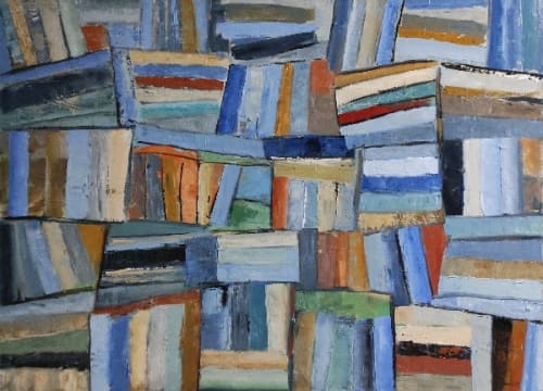 Books Patchwork | Oil And Acrylic Painting in Paintings by Sophie DUMONT.