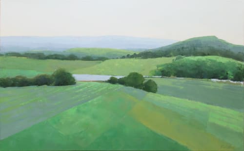 Summer Greens | Oil And Acrylic Painting in Paintings by Sorelle Gallery