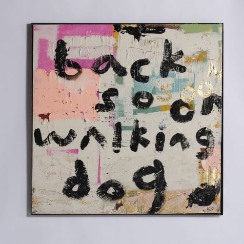 back soon walking dog | Paintings by Kent Youngstrom