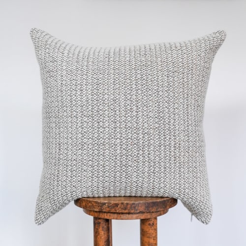 Adalette Cream Woven Wool Pillow 20x20 | Pillows by Vantage Design