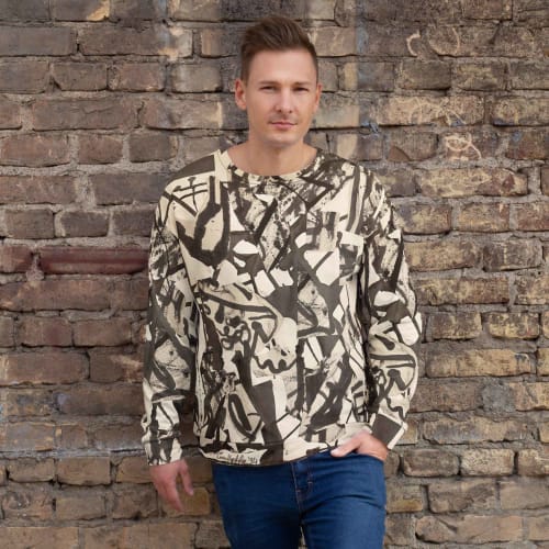 Unisex Sweatshirt - Fragments of Memory - Abstract Ink Art | Work by Eman's Gallery