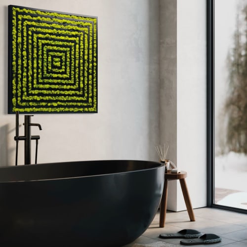 Concentric Square Moss Art By Moss Art Installations | Decorative Frame in Decorative Objects by Moss Art Installations