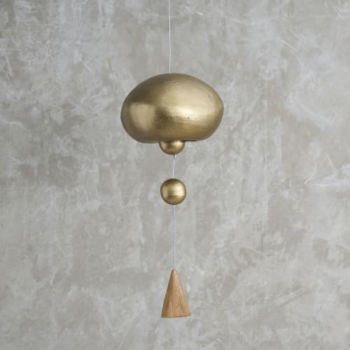 Antique Brass Hanging Bell Domed | Decorative Objects by The Collective