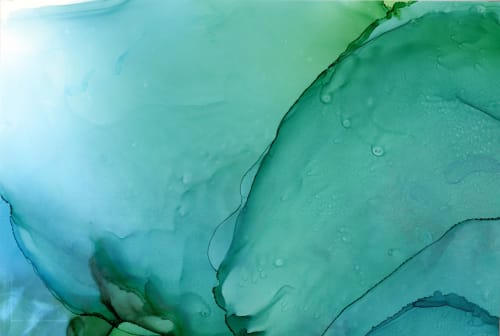 color study - greens, blue green | Watercolor Painting in Paintings by Megan Spindler