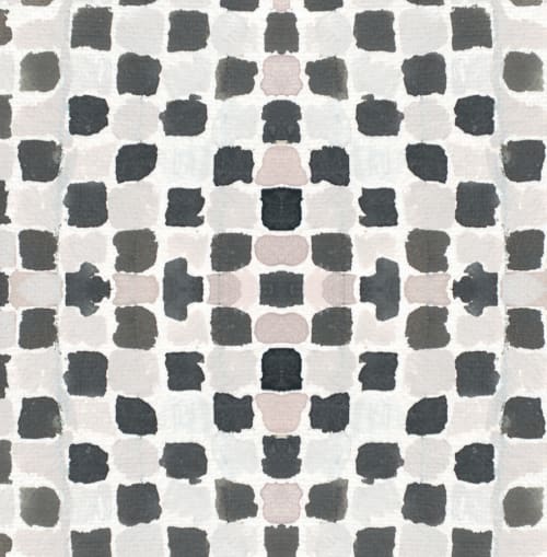 Gingham Check, Steel | Linens & Bedding by Philomela Textiles & Wallpaper