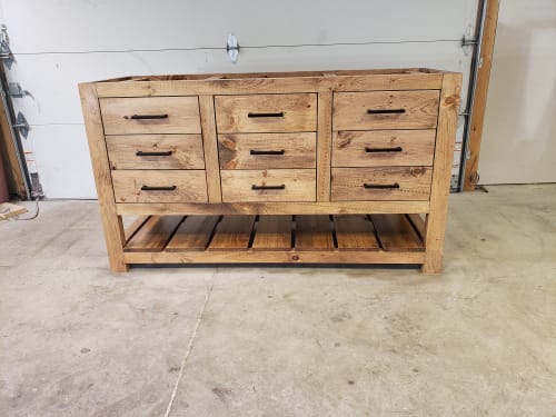 Model #1041 - Custom Single Sink Vanity | Furniture by Limitless Woodworking
